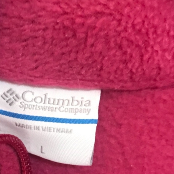 Columbia Pink Fleece 1/4 Zip Pullover Large - Picture 3 of 6
